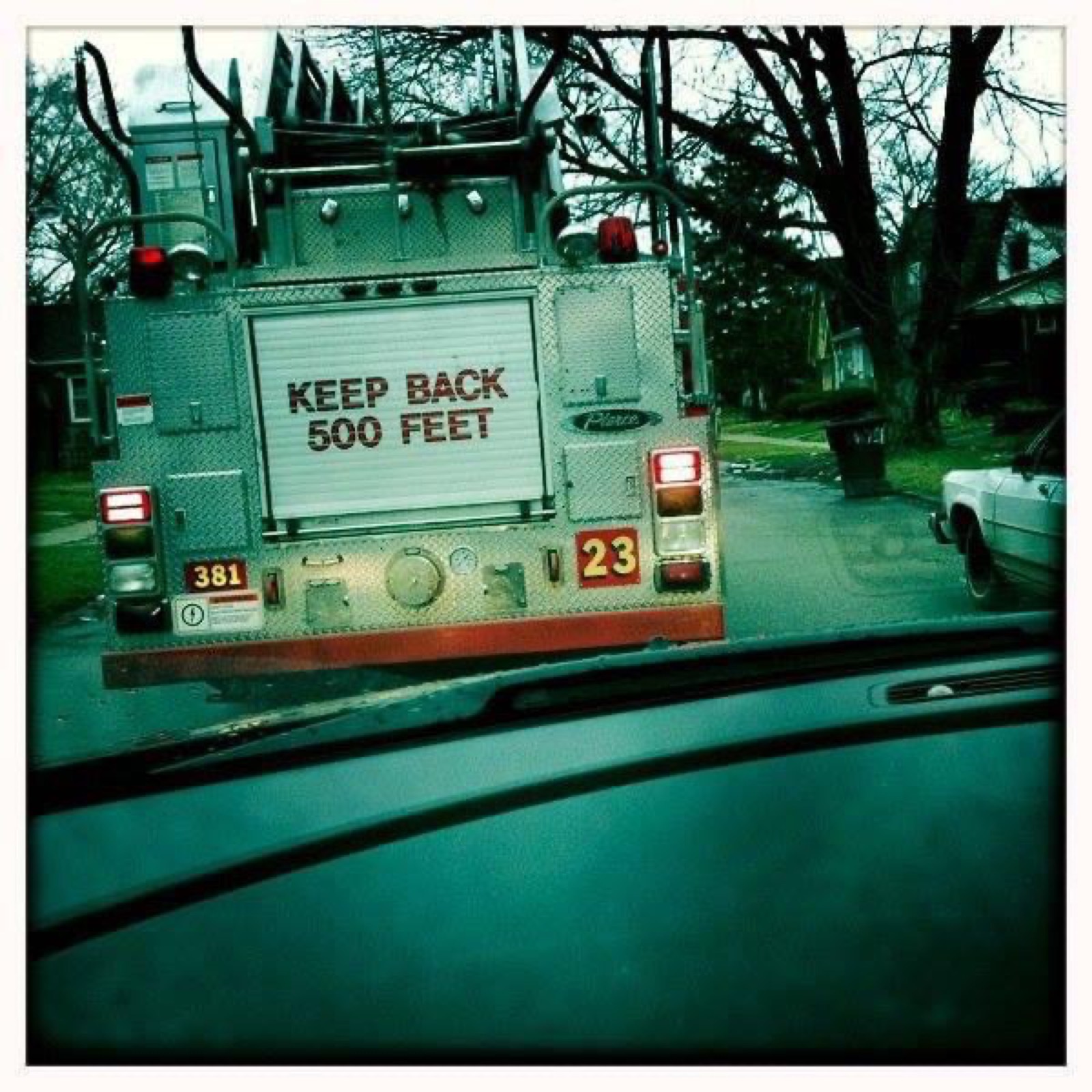Detroit ladder truck on scene filmed for BURN X